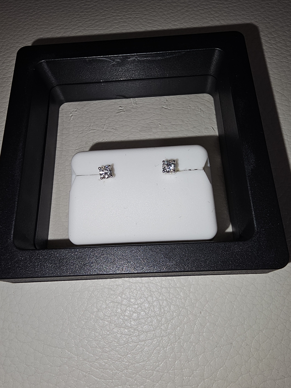 925 Sterling Silver Moissanite Diamond Stud Earrings